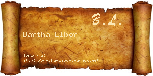 Bartha Libor névjegykártya